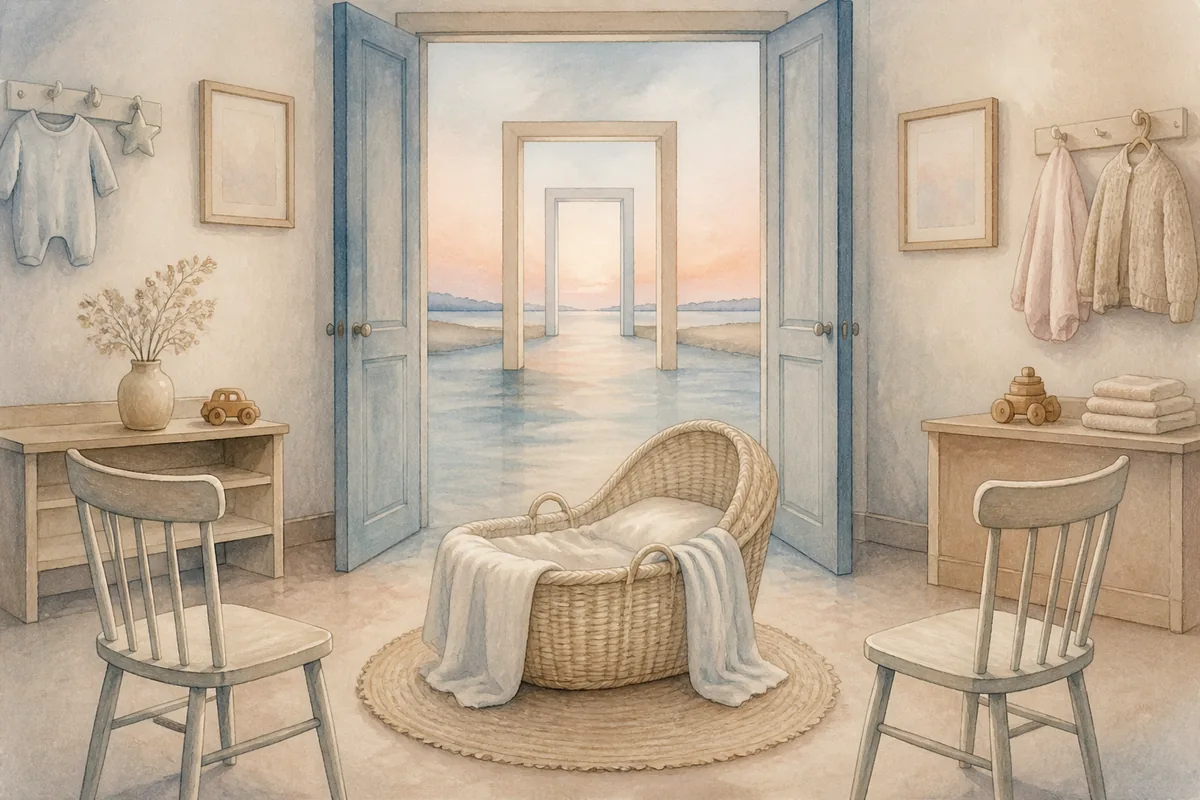 婴儿梦境的原创主题插画