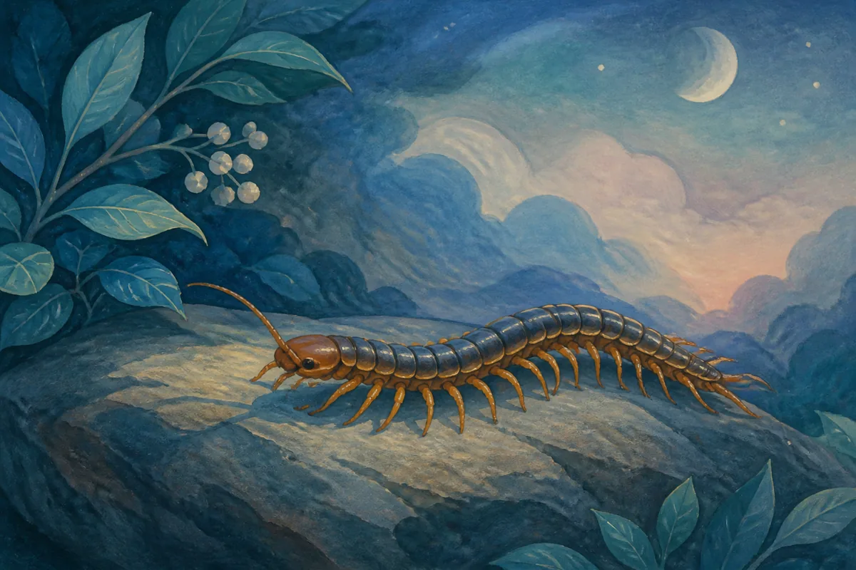 蜈蚣梦境的原创主题插画