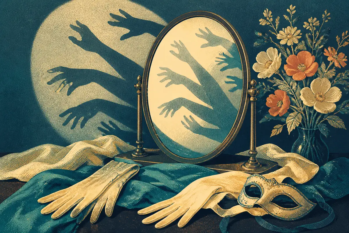 多出肢体梦境的原创主题插画