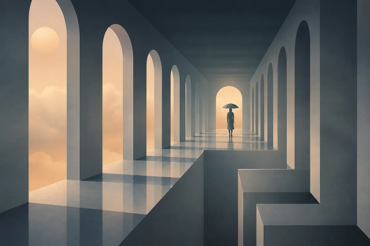陌生人梦境的原创主题插画