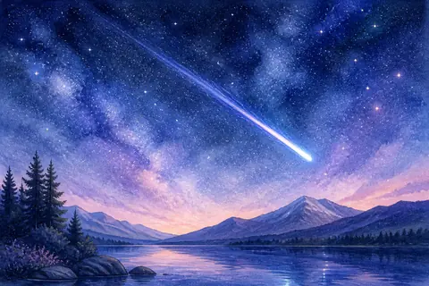 流星梦境主题插画