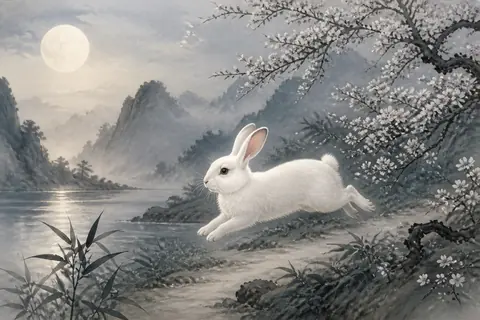 兔子梦境主题插画