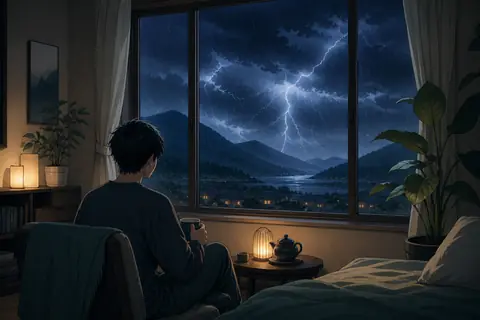 风暴梦境主题插画