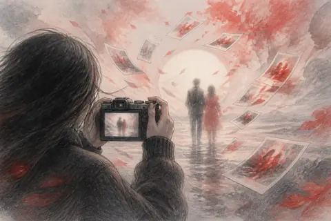 拍照梦境主题插画