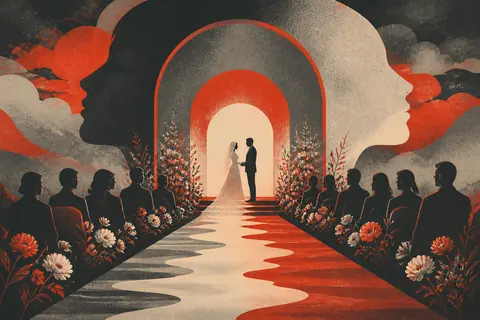婚礼梦境主题插画