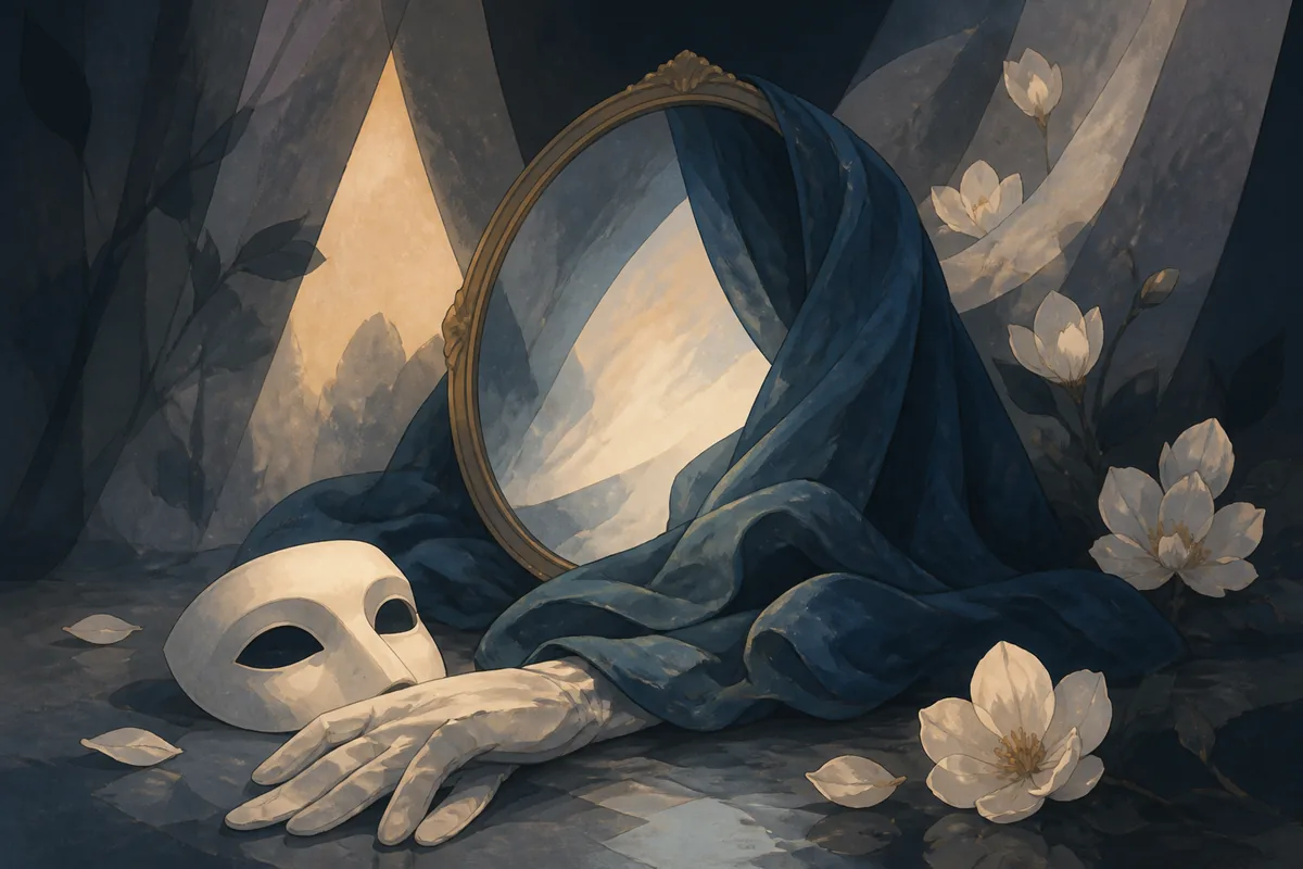 无法呼吸梦境的原创主题插画