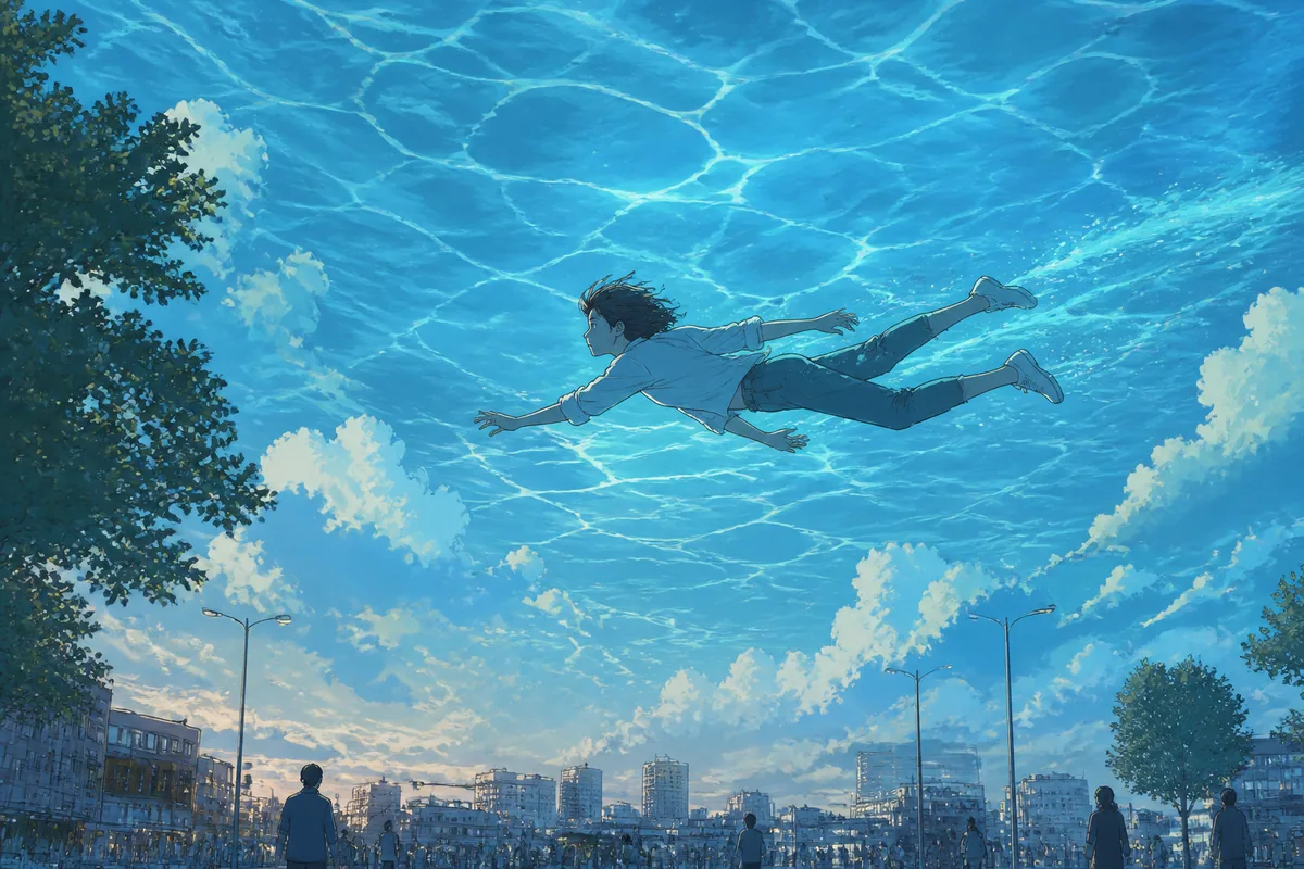 我在空中游泳，地面的人听不见我主题配图