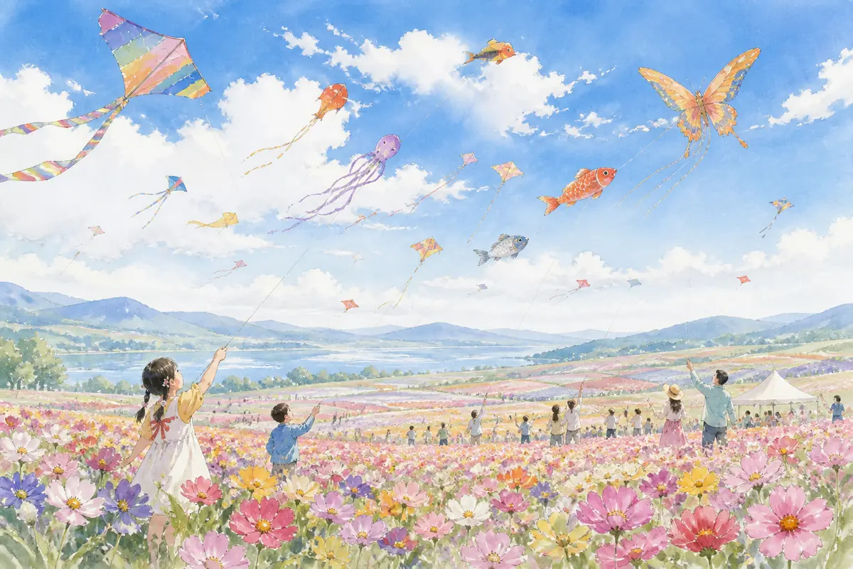 梦见花海举行风筝节是什么意思？主题配图